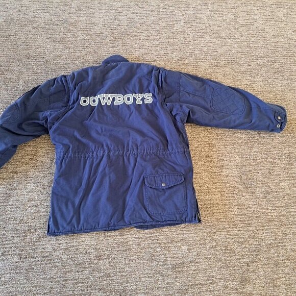 Vintage Dallas Cowboys NFL Stadium Coat Parka Member Club Mens Medium Rare Warm - Picture 6 of 12